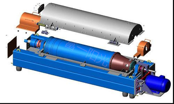 臥螺離心機(jī)型號參數(shù)示意圖-富一陽光